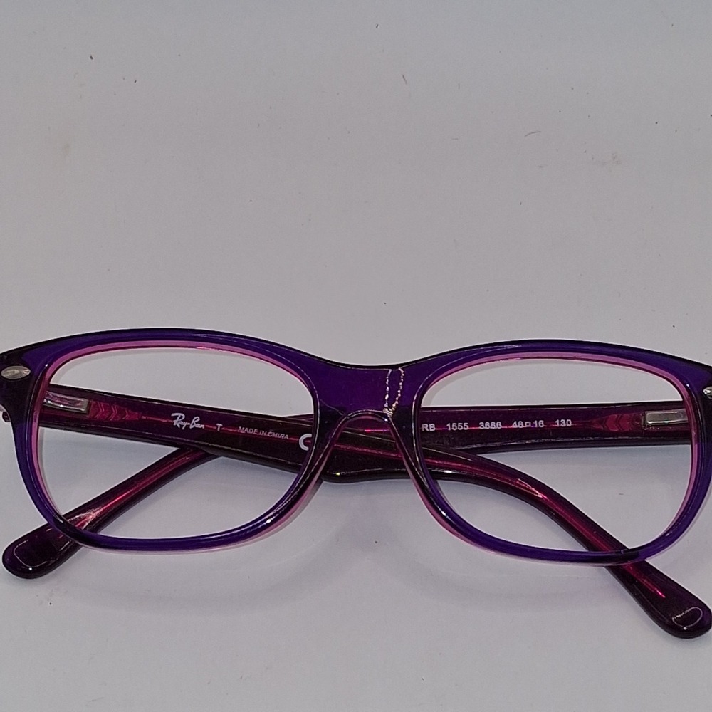 Ray-Ban RB 1555 Eyeglass Frames 48mm Purple Kids Youth RX